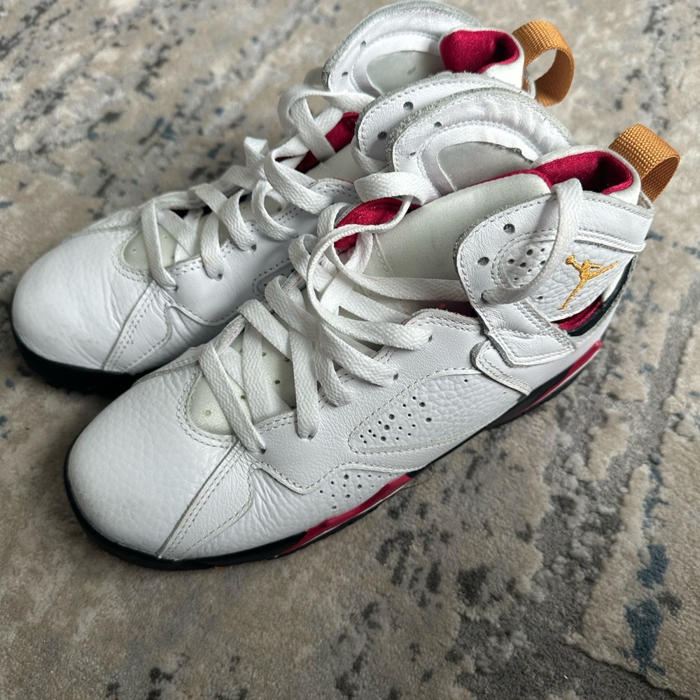 Jordan 7s cardinal colorway- female/kids
